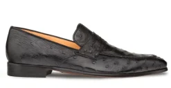 Mezlan Lisbon Ostrich Loafer Black