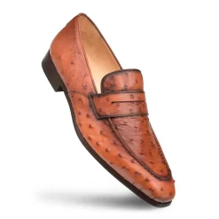 Mezlan Lisbon Ostrich Loafer Brandy