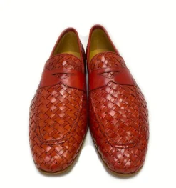 Mezlan "Solomeo" Woven Loafer Red