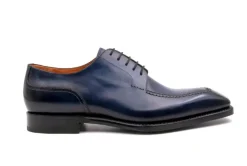 Norman Burnished Calfskin Lace-Up Split-Toe Oxford Navy