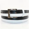 Ostrich Belt Black/White