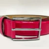 Patent Leather Belt Fuchsia