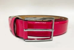 Patent Leather Belt Fuchsia