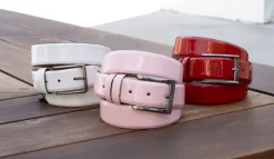 Patent Leather Belt Pink