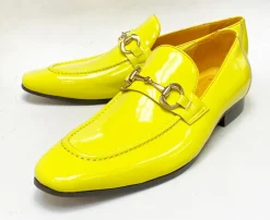 Patent Leather Belt Yellow