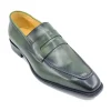 Patina Calfskin Slip-On Penny Loafer Green