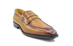 Patina Calfskin Slip-On Penny Loafer Cognac