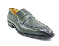 Patina Calfskin Slip-On Penny Loafer Green