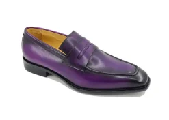 Patina Calfskin Slip-On Penny Loafer Purple