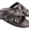 Pelle "Balaer" Slip-On Calfskin Sandal Brown