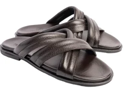 Pelle "Balaer" Slip-On Calfskin Sandal Brown