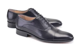 Pelle Calfskin Lace-Up Oxford Black