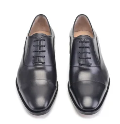 Pelle Calfskin Lace-Up Oxford Black