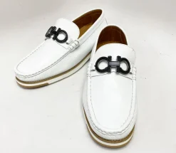 Pelle Calfskin Slip-On Loafer White