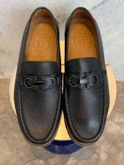 Pelle Calfskin Slip-On Loafer Black