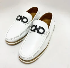 Pelle Calfskin Slip-On Loafer White