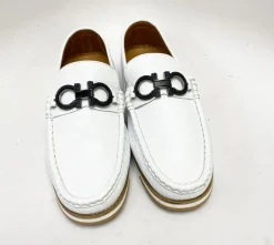 Pelle Calfskin Slip-On Loafer White