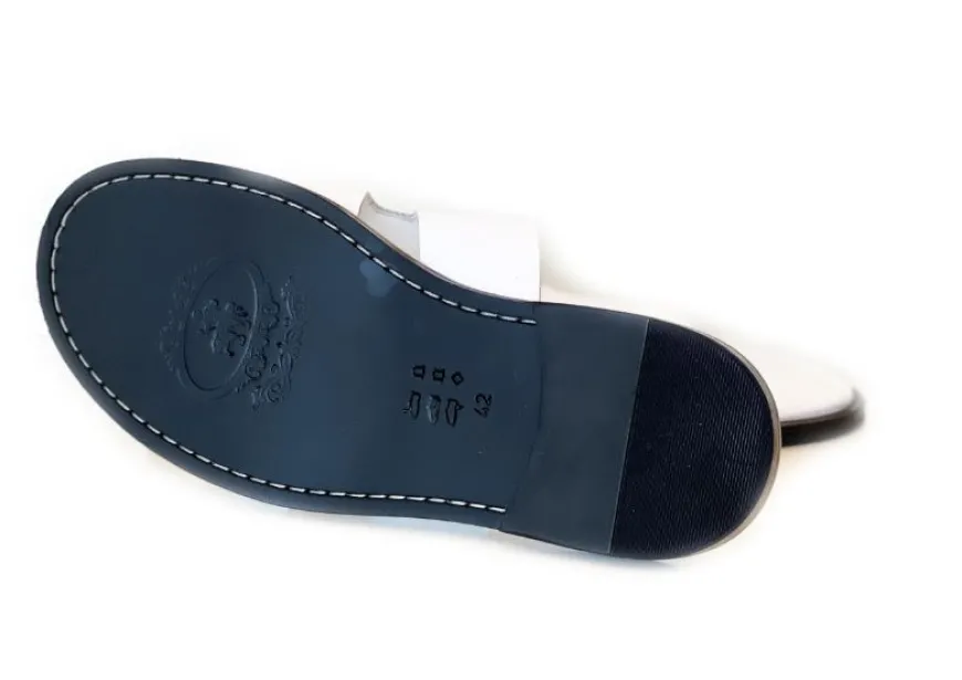 Pelle "Egea" Slip-On Calfskin Sandal White