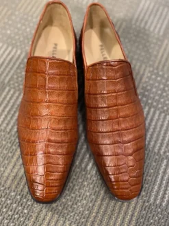 Pelle Exotics Crocodile Slip-On Loafer Tan