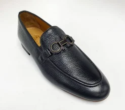 Pelle Pebbled Leather Loafer Dark/Brown