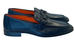 Pelle Pebbled Leather Loafer Black