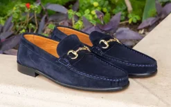 Pelle Suede Loafer Navy
