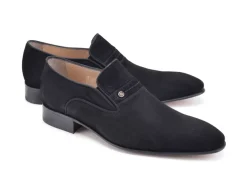 Pelle Suede Slip-On Loafer Black
