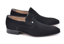 Pelle Suede Slip-On Loafer Black