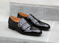 Shiny Calfskin Slip-On Shoe Black