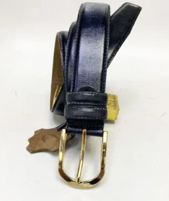 Style: C Collection Charcoal Leather Belt
