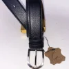Style: C Collection Deerskin Belt Black
