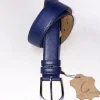 Style: C Collection Deerskin Belt Navy