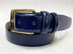 Style: C Collection Leather Belt Navy
