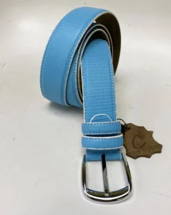 Style: C Collection Leather Belt Blue