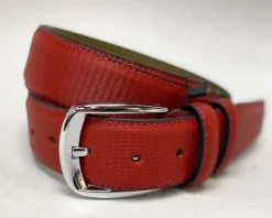 Style: C Collection Leather Belt Red