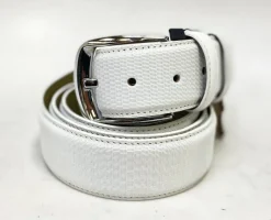 Style: C Collection Leather Belt White