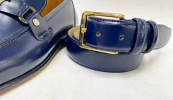 Style: C Collection Leather Belt Navy
