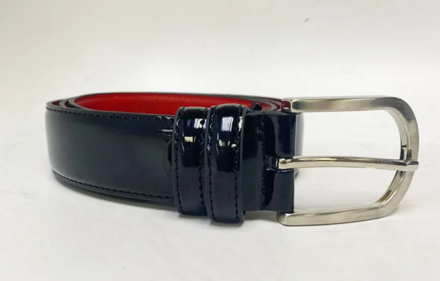 Style: C Collection Leather Belt Black