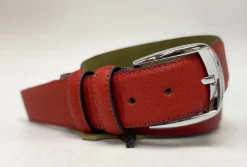 Style: C Collection Leather Belt Red