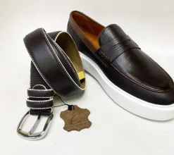 Style: C Collection Leather Belt Brown