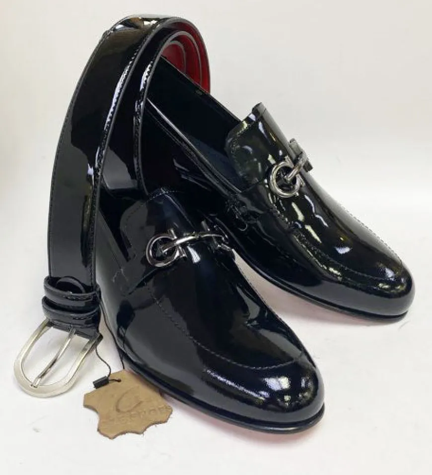 Style: C Collection Leather Belt Black