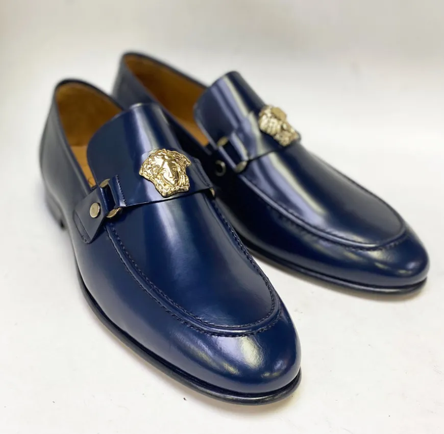 Style: C Collection Leather Belt Navy