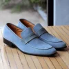 Stylish Suede Penny Loafer Light/Blue