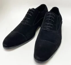 Suede Lace-Up Oxford Black