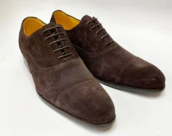 Suede Lace-Up Oxford Chocolate