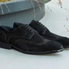 Suede Lace-Up Shoe Black