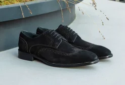 Suede Lace-Up Shoe Black