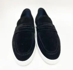 Suede Slip On Loafer Black