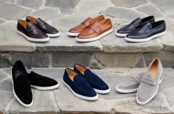 Suede Slip On Loafer Black