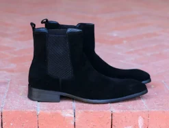 Suede Slip-On Boot Black